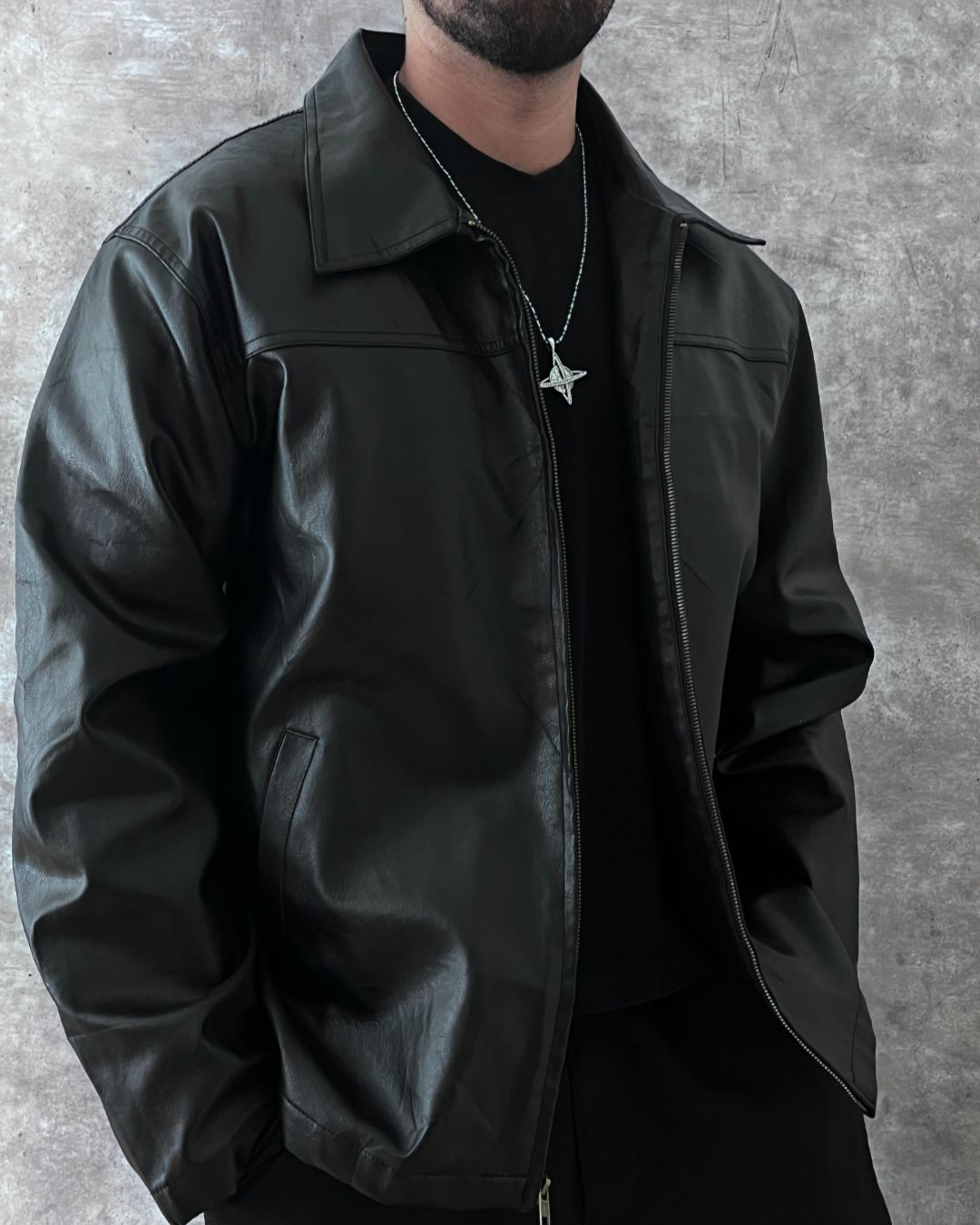 LEATHER JACKET PV (XL)