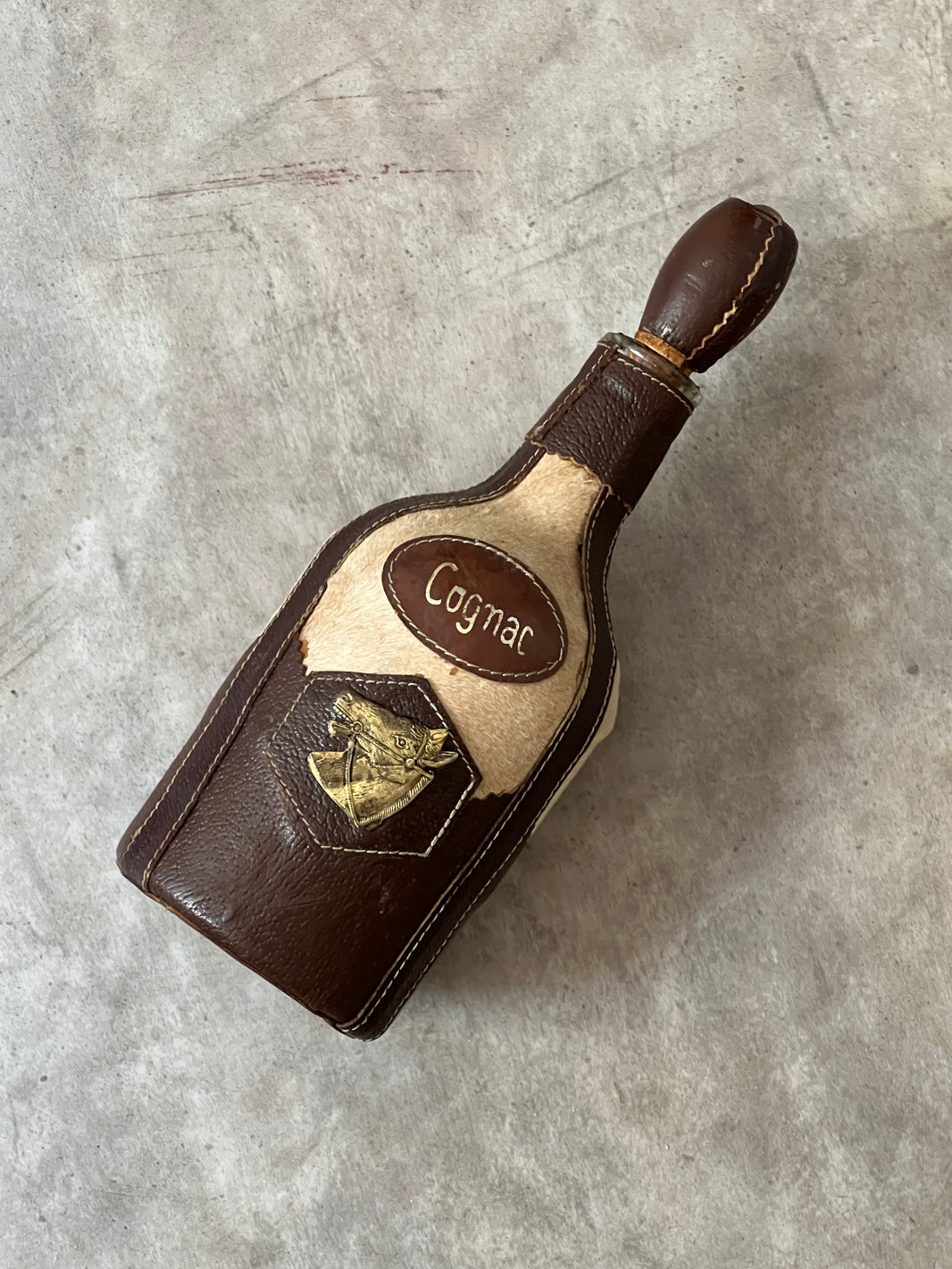 Vintage leather bottle