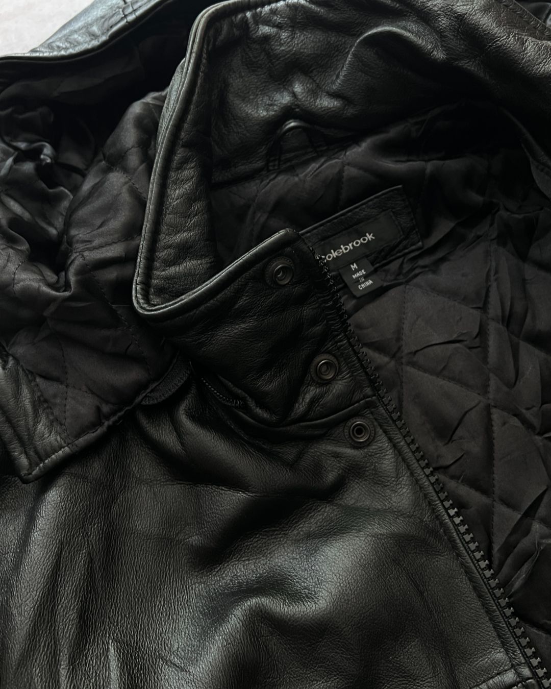 LEATHER HUNTER JACKET (M)