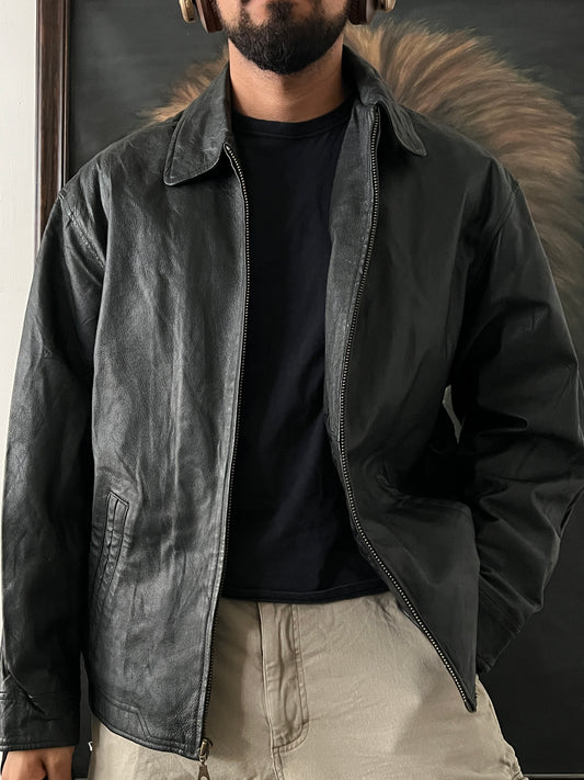 Leather Black Jacket (XL)