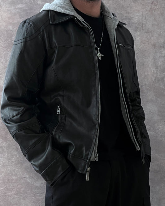 DOUBLE LEATHER JACKT (S)