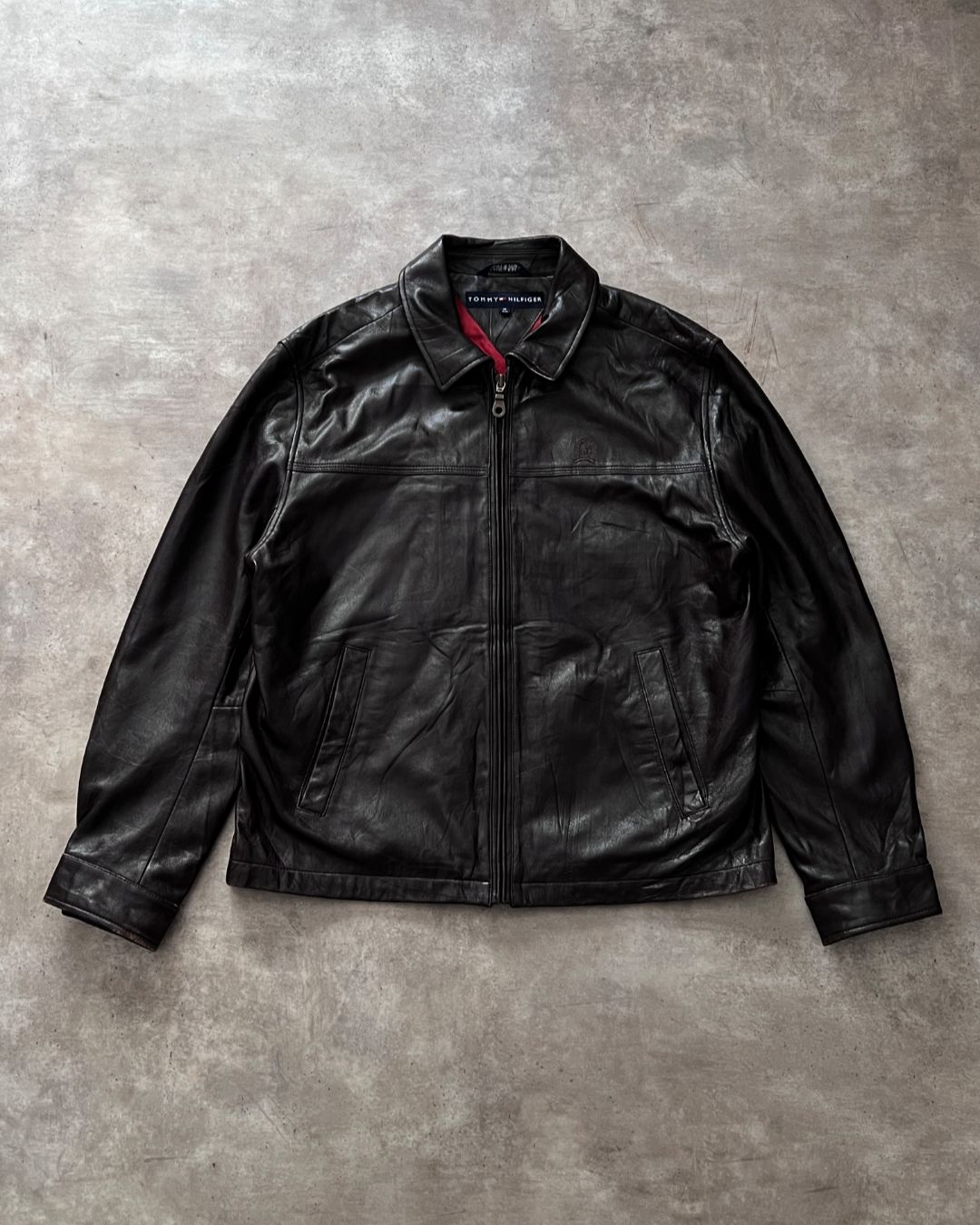 LEATHER JACKT TOMMY HILFGER (M)