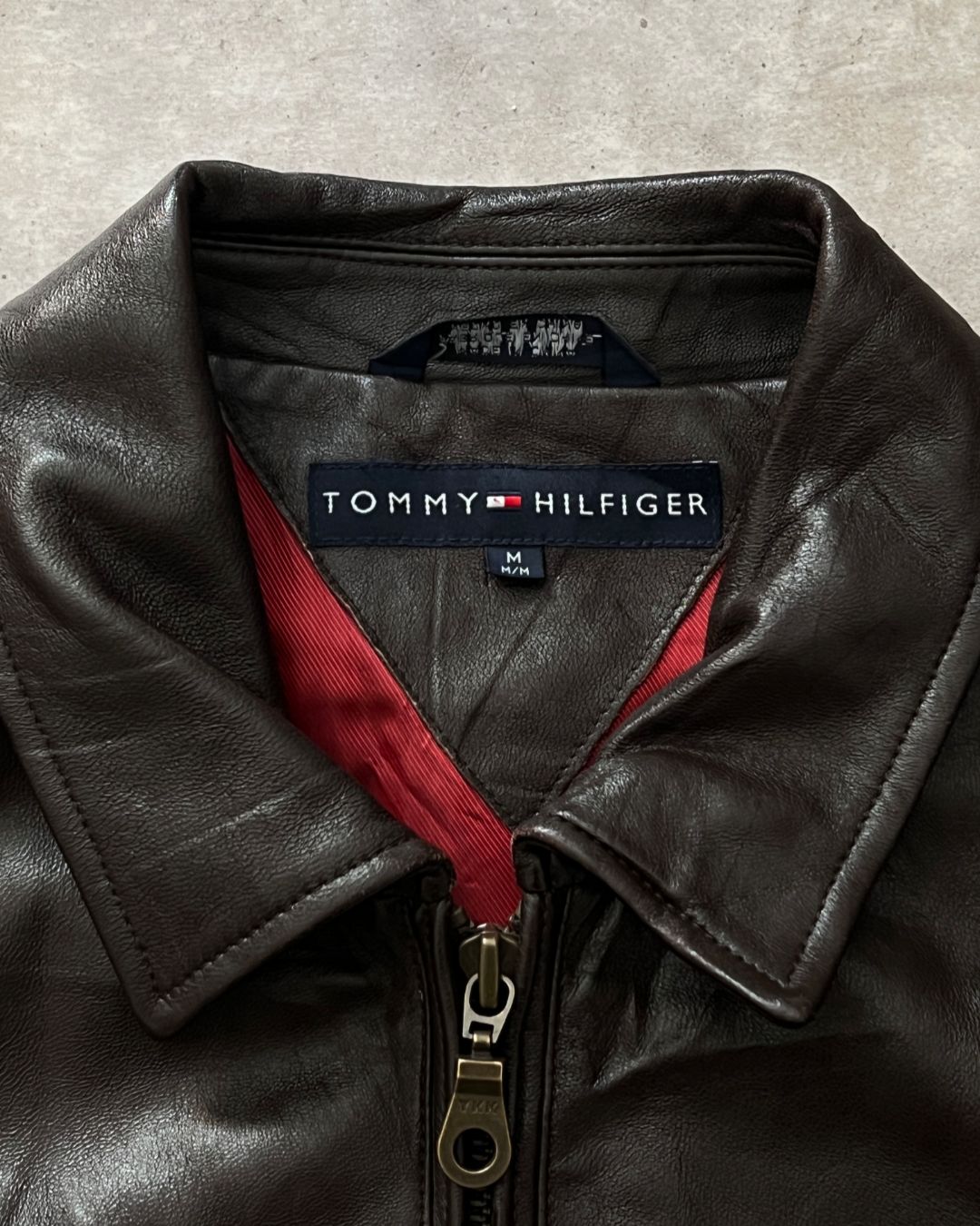 LEATHER JACKT TOMMY HILFGER (M)