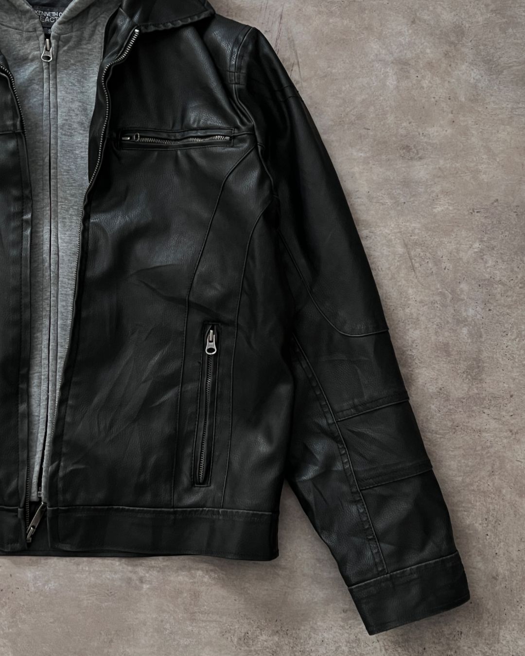 DOUBLE LEATHER JACKT (S)