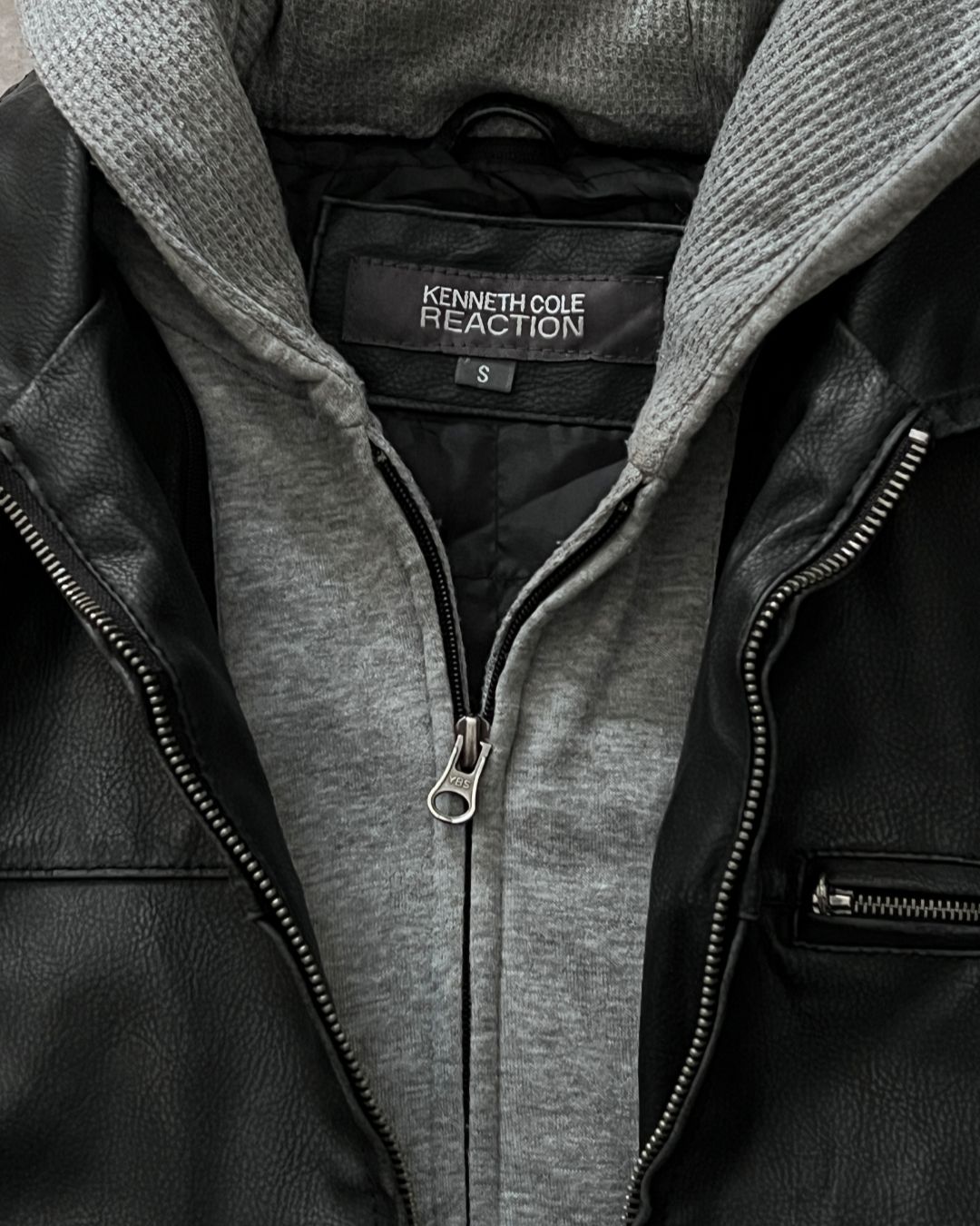 DOUBLE LEATHER JACKT (S)