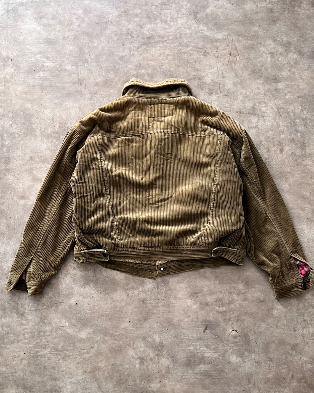 VINTAGE SHERPA DENIM JACKT (M)