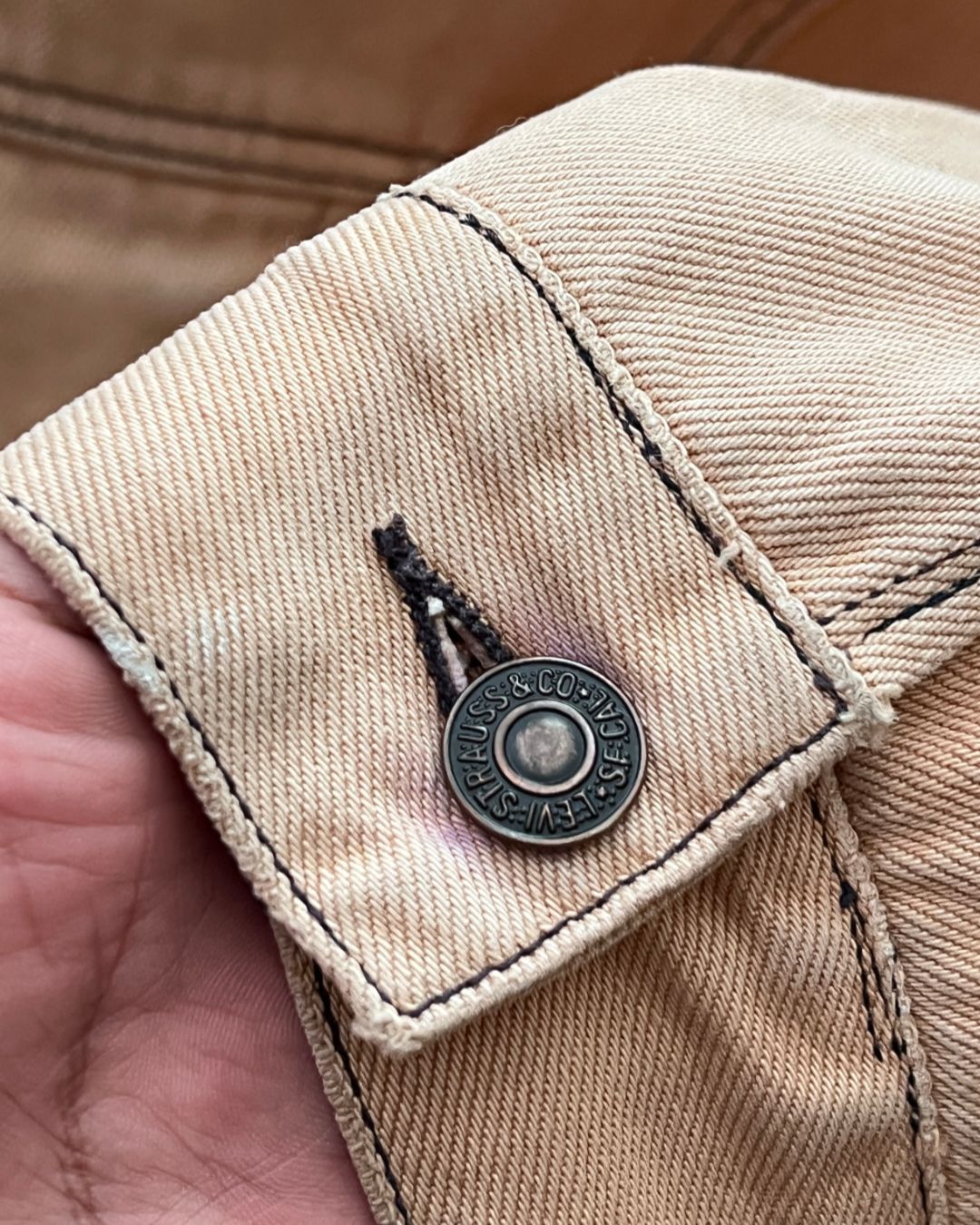 VINTAGE SHERPA DENIM JACKT LEVI'S (M)