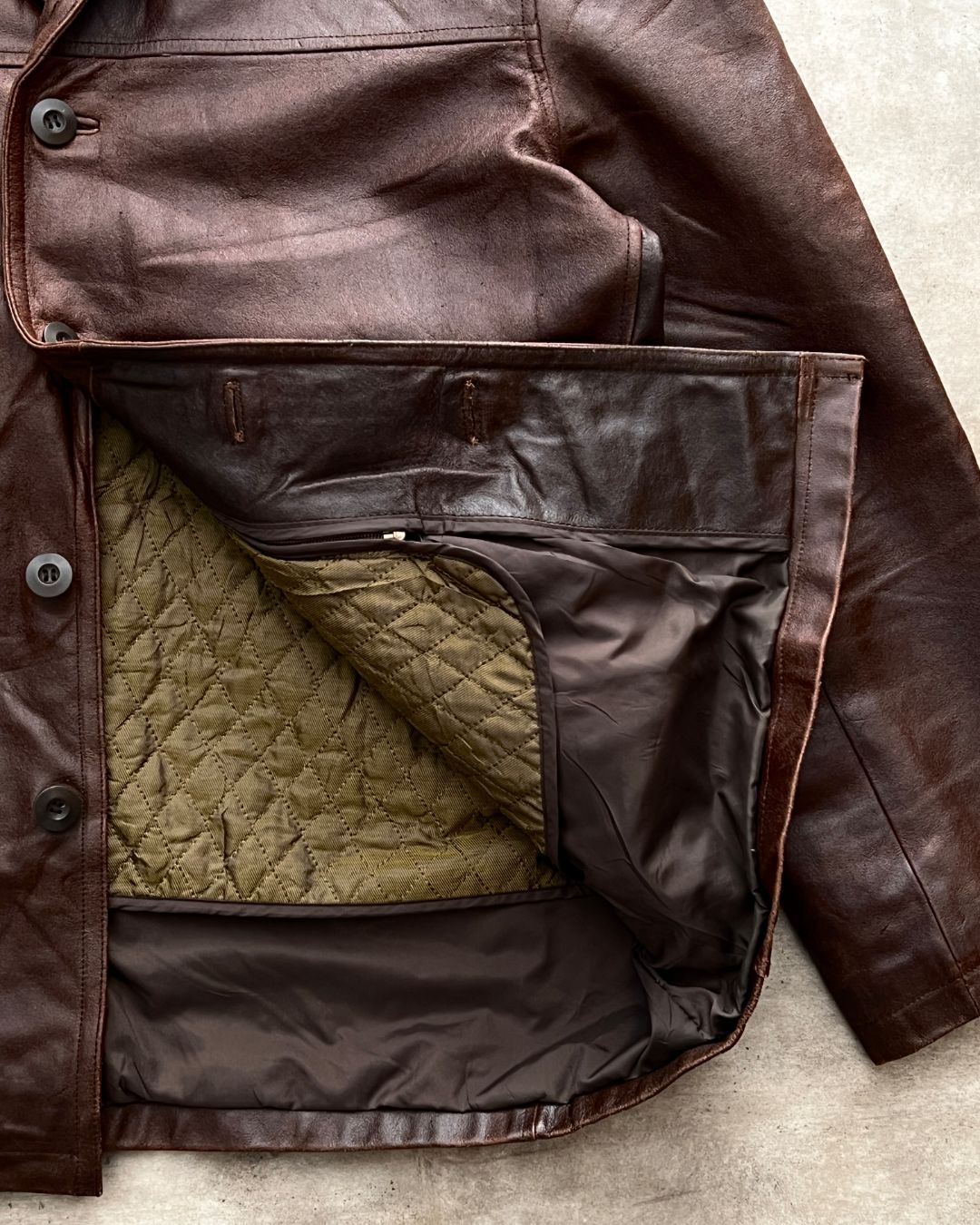 WORK LEATHER JACKT (XL)