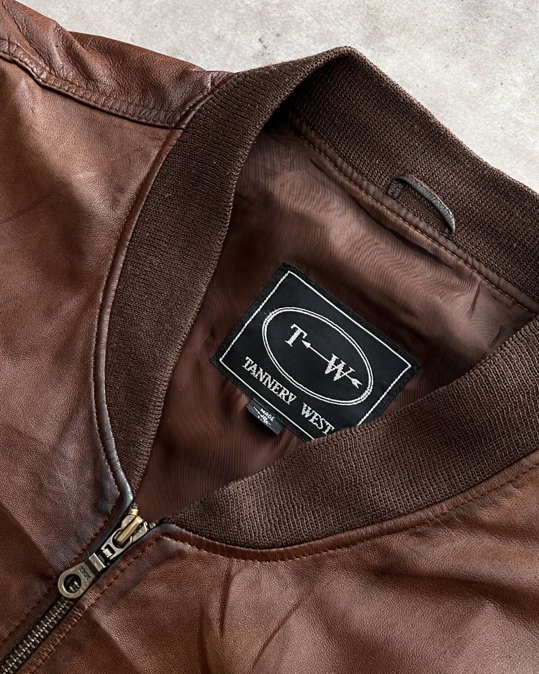 LEATHER JACKT TANNERY WEST (XL)