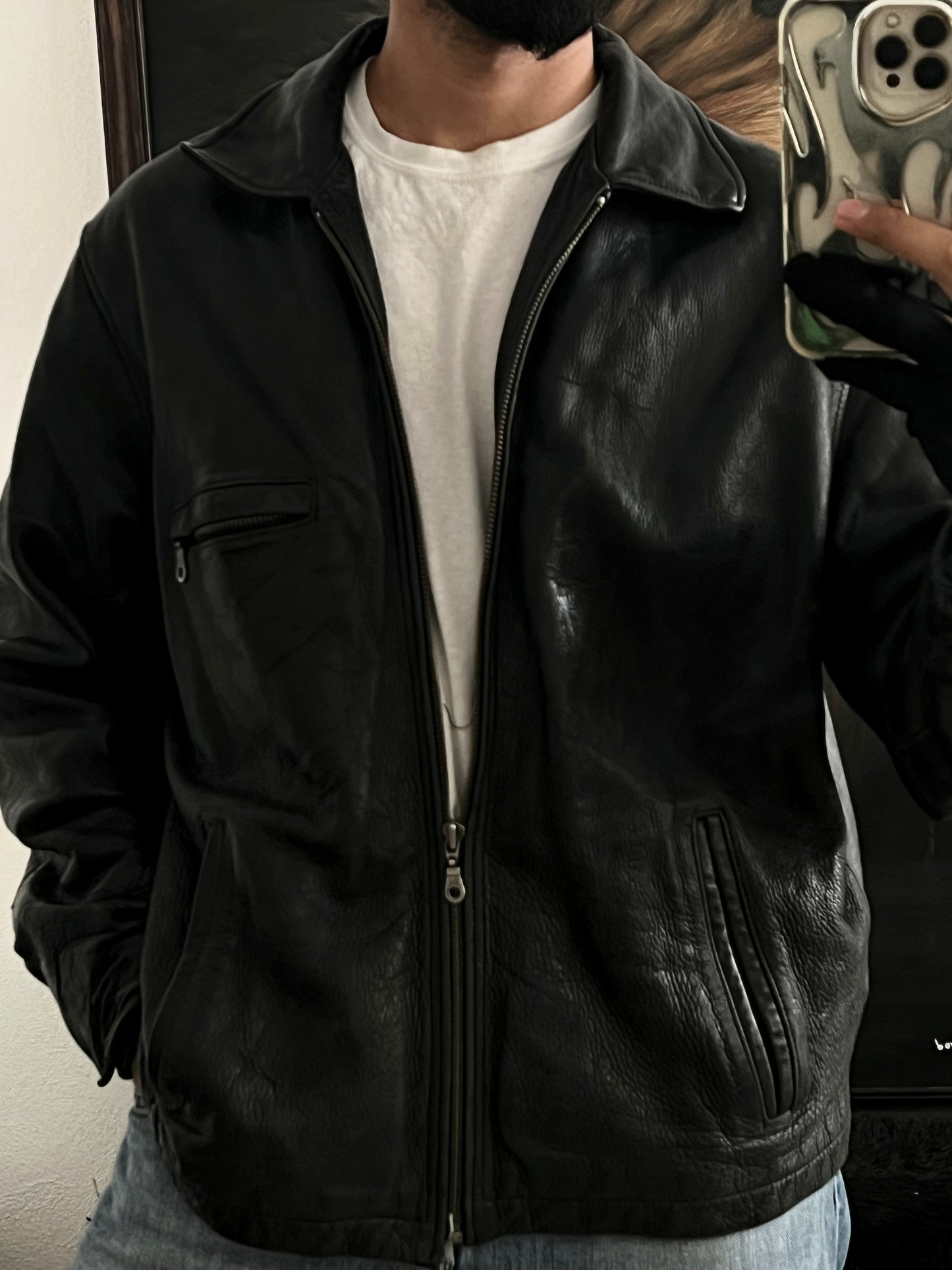 Heavy Bomber Leather Jacket (XL)