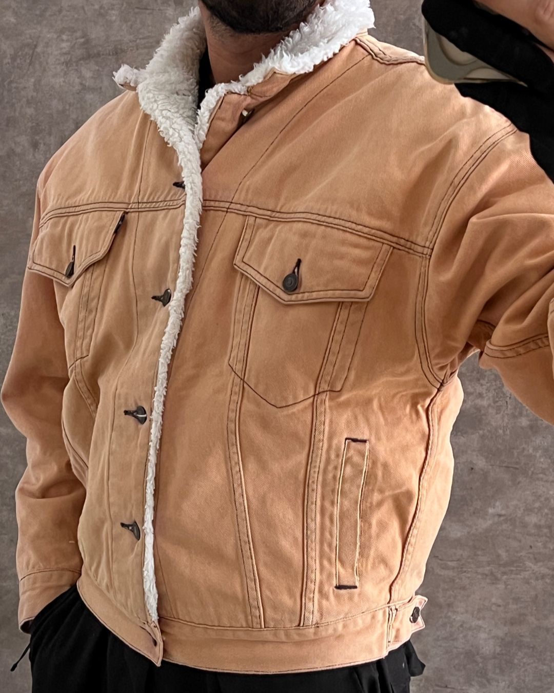 VINTAGE SHERPA DENIM JACKT LEVI'S (M)