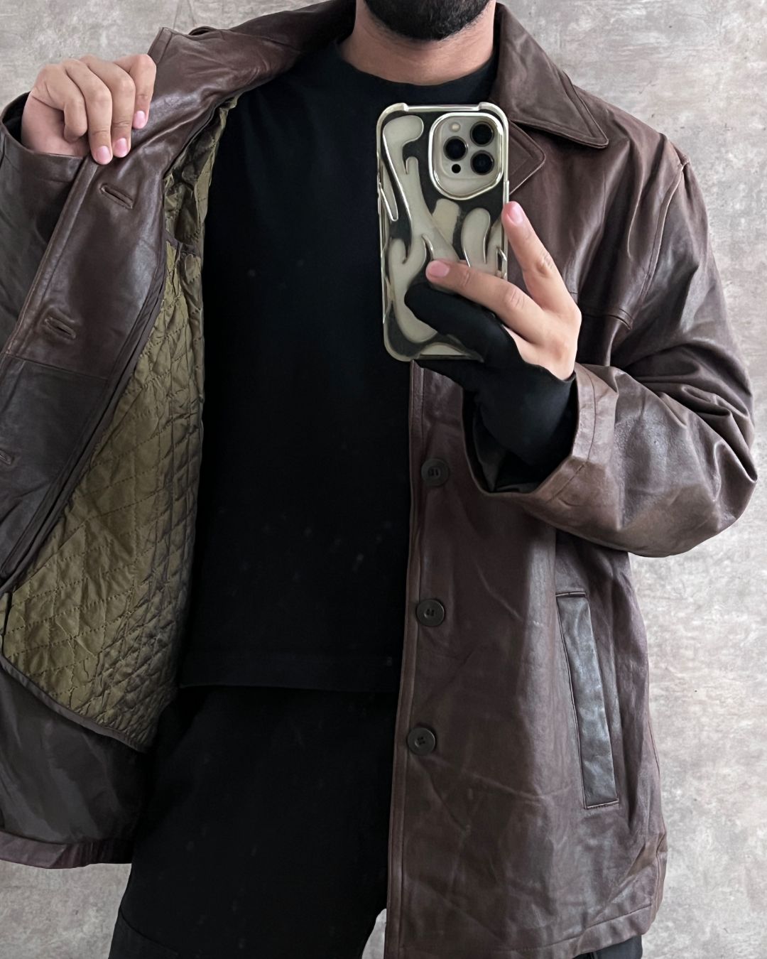 WORK LEATHER JACKT (XL)