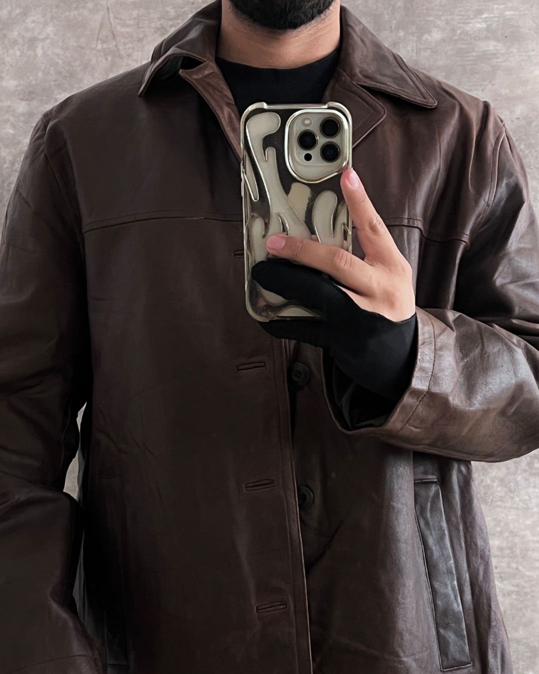 WORK LEATHER JACKT (XL)