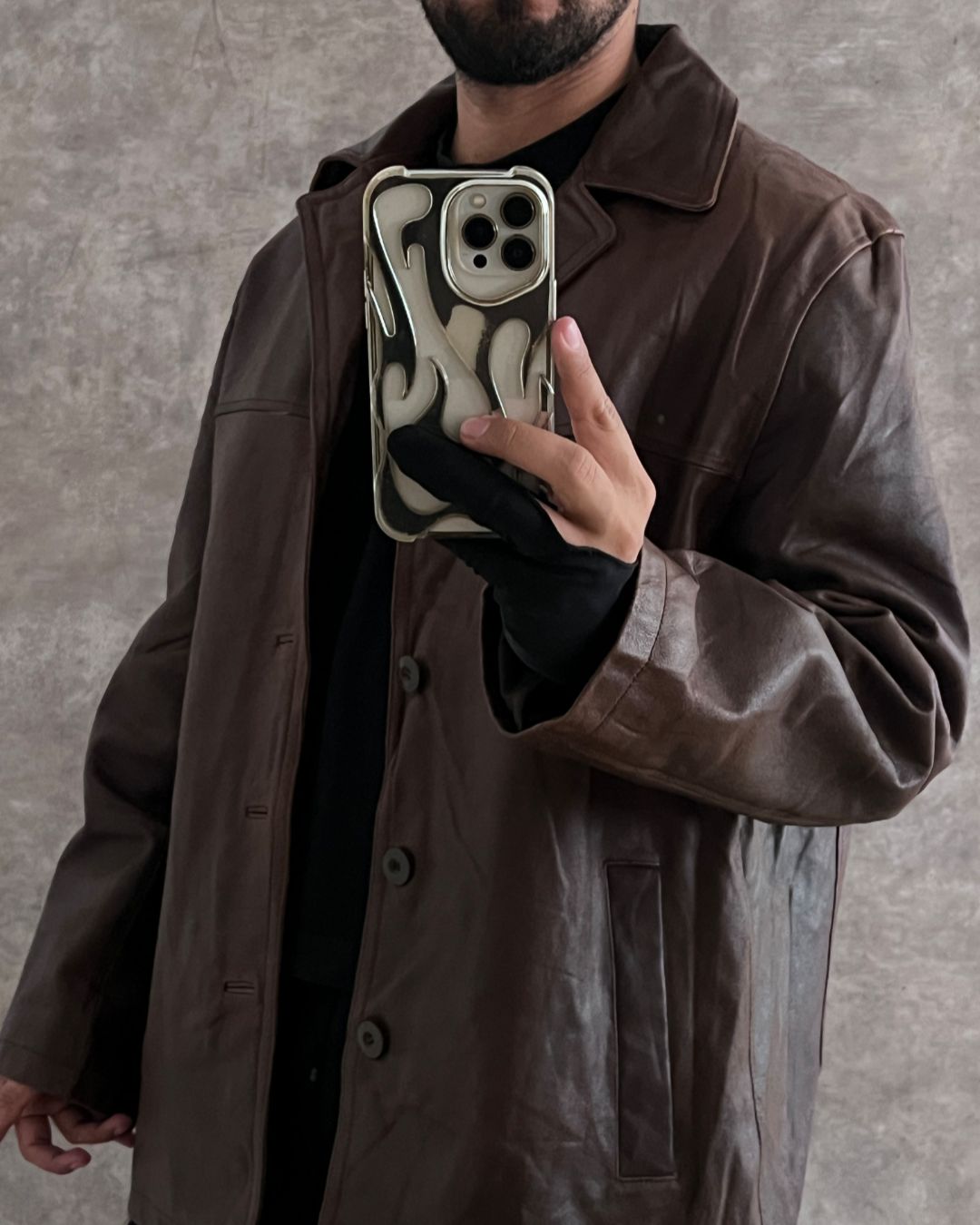 WORK LEATHER JACKT (XL)