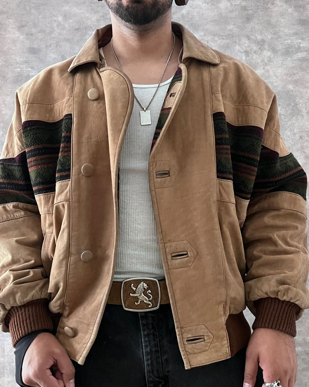 VINTAGE LEATHER JACKET (M)