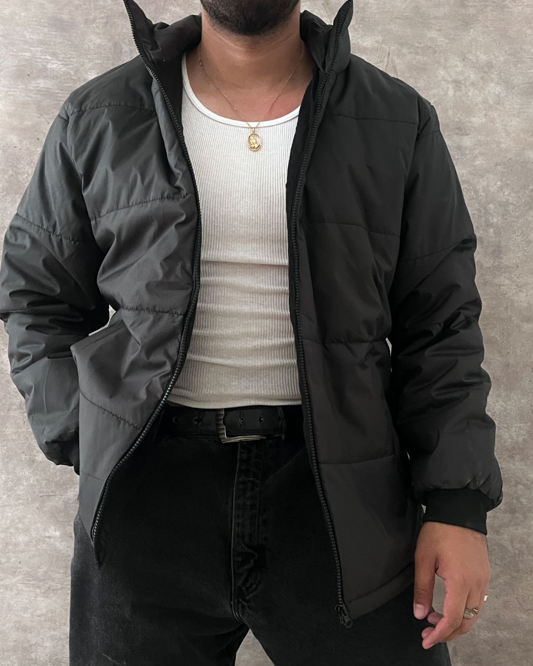 PUFFER BLACK JACKT (M)