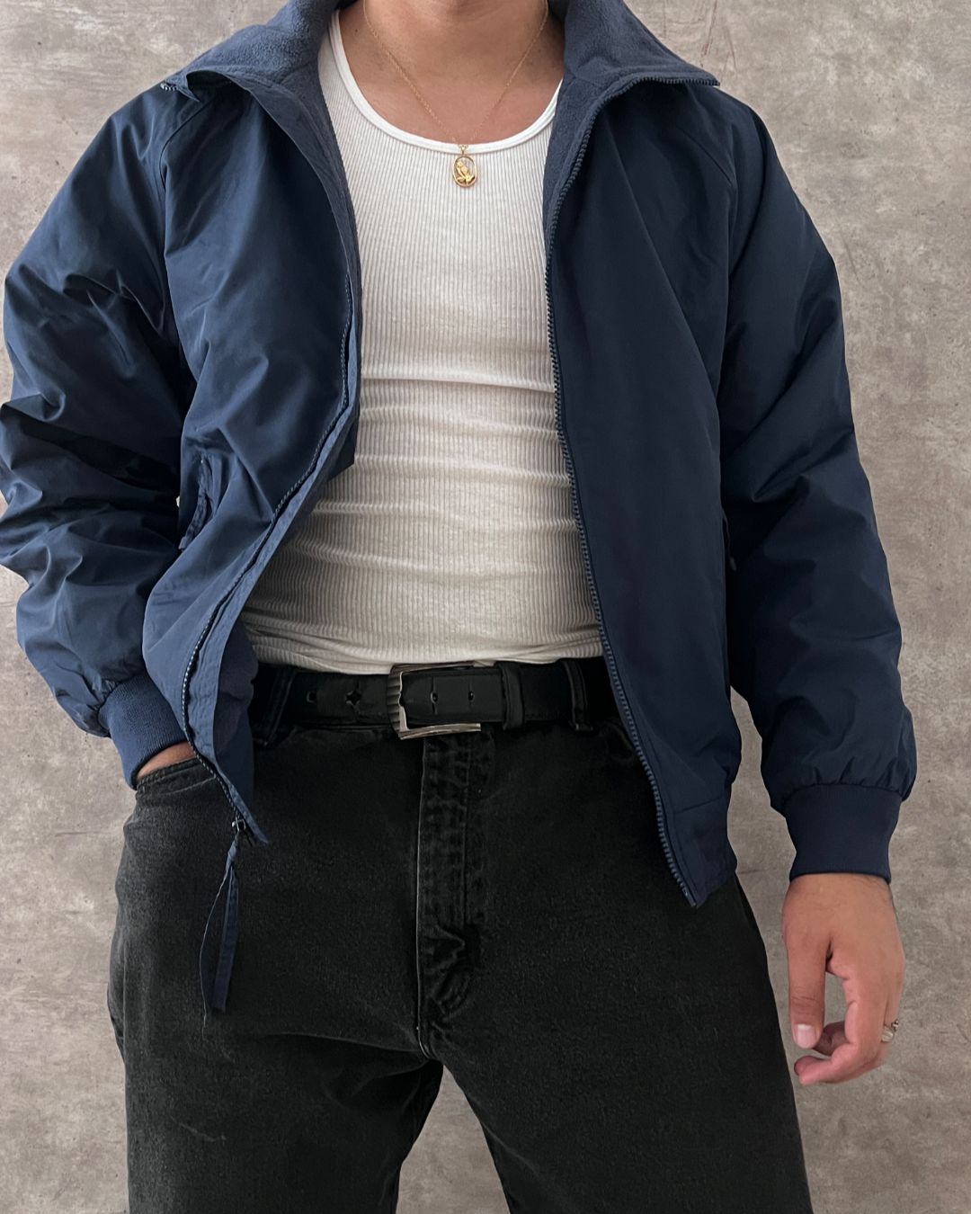 BLUE WINDBREAKER JACKT (M)