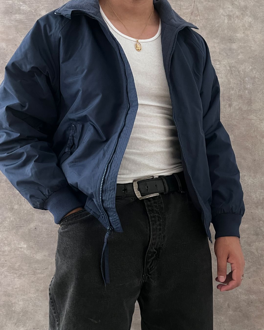 BLUE WINDBREAKER JACKT (M)