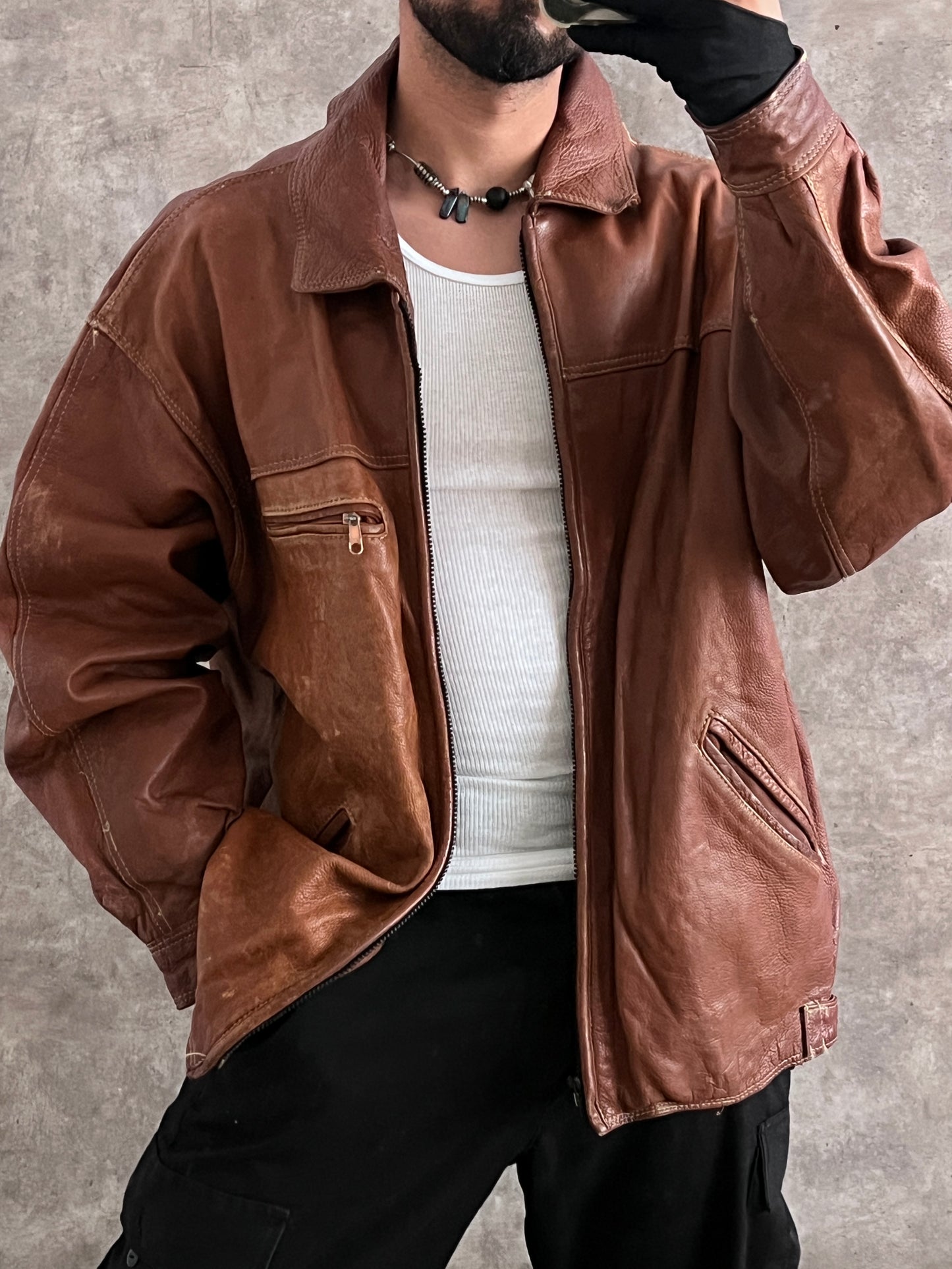 Cowboy Vintage Leather jacket (2XL)