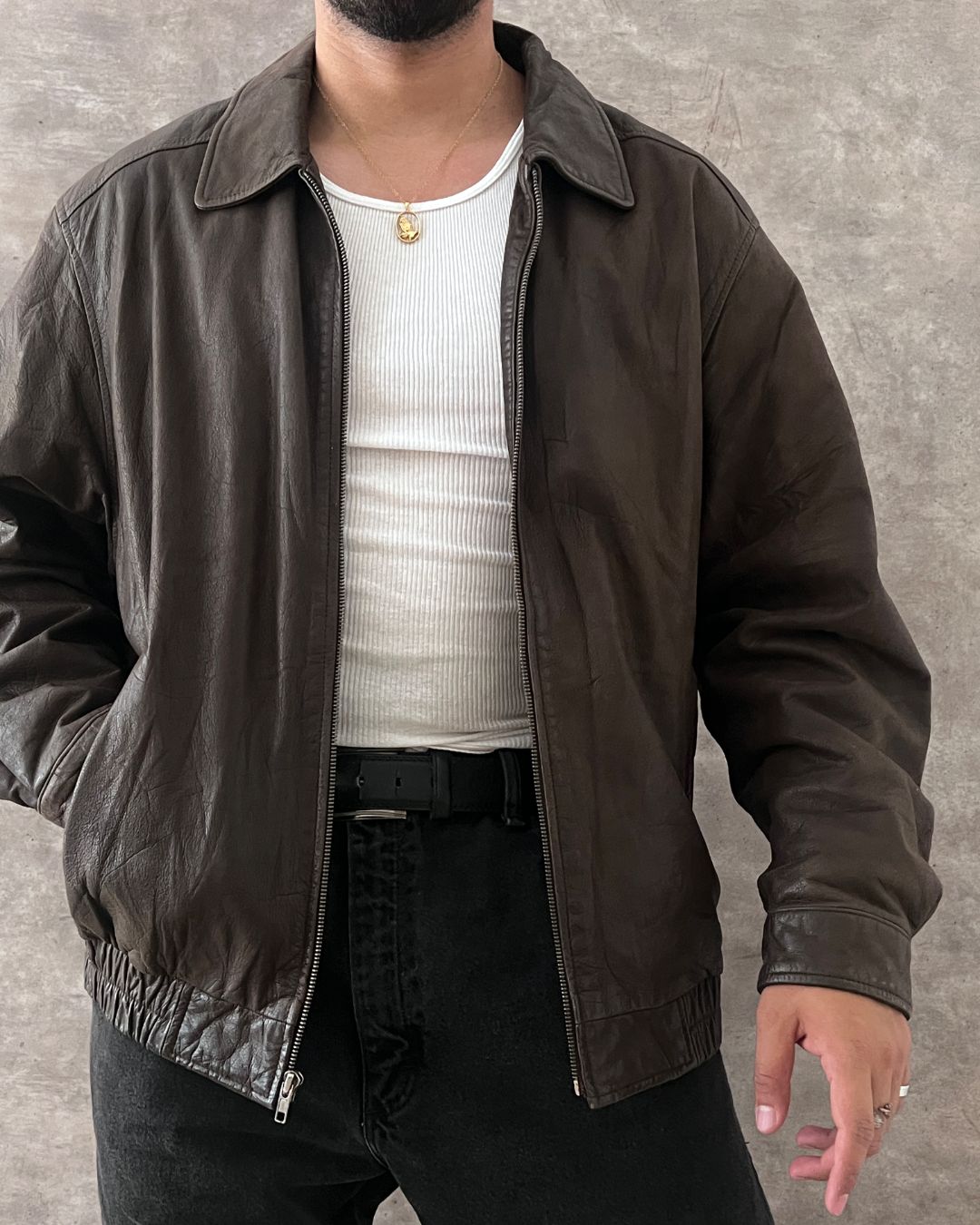 LEATHER JACKET (XL)