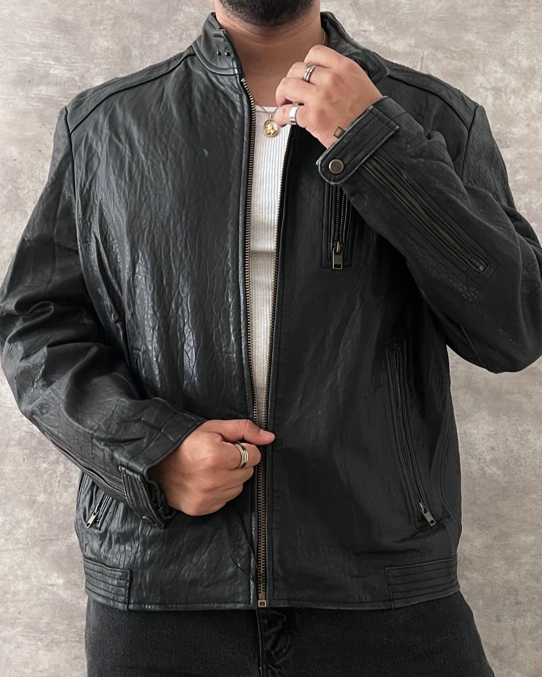 SERPENT LEATHER JACKET (XL)