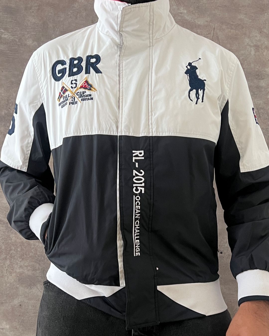 NAUTICAL POLO JACKET (L)