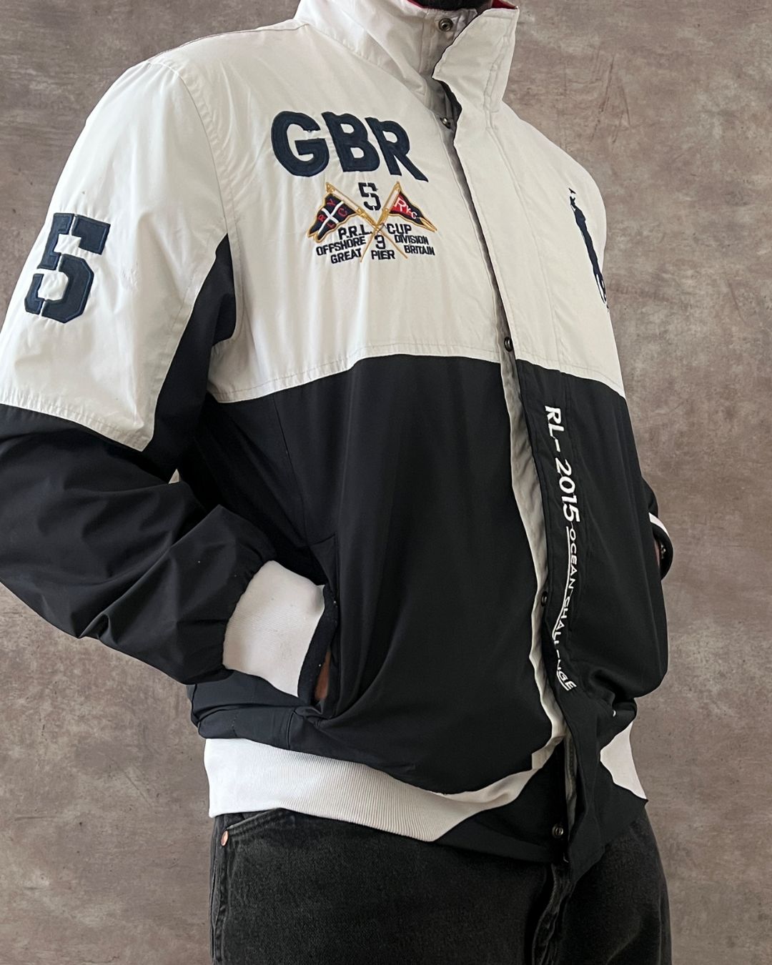 NAUTICAL POLO JACKET (L)