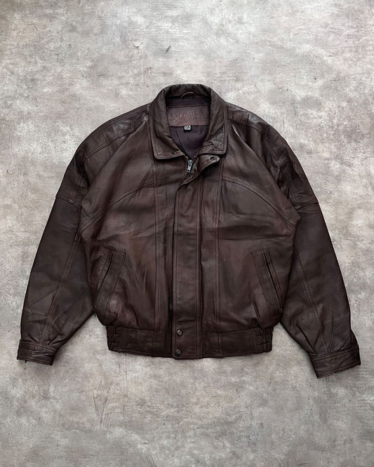 BOMBER LEATHER JACKT (S)