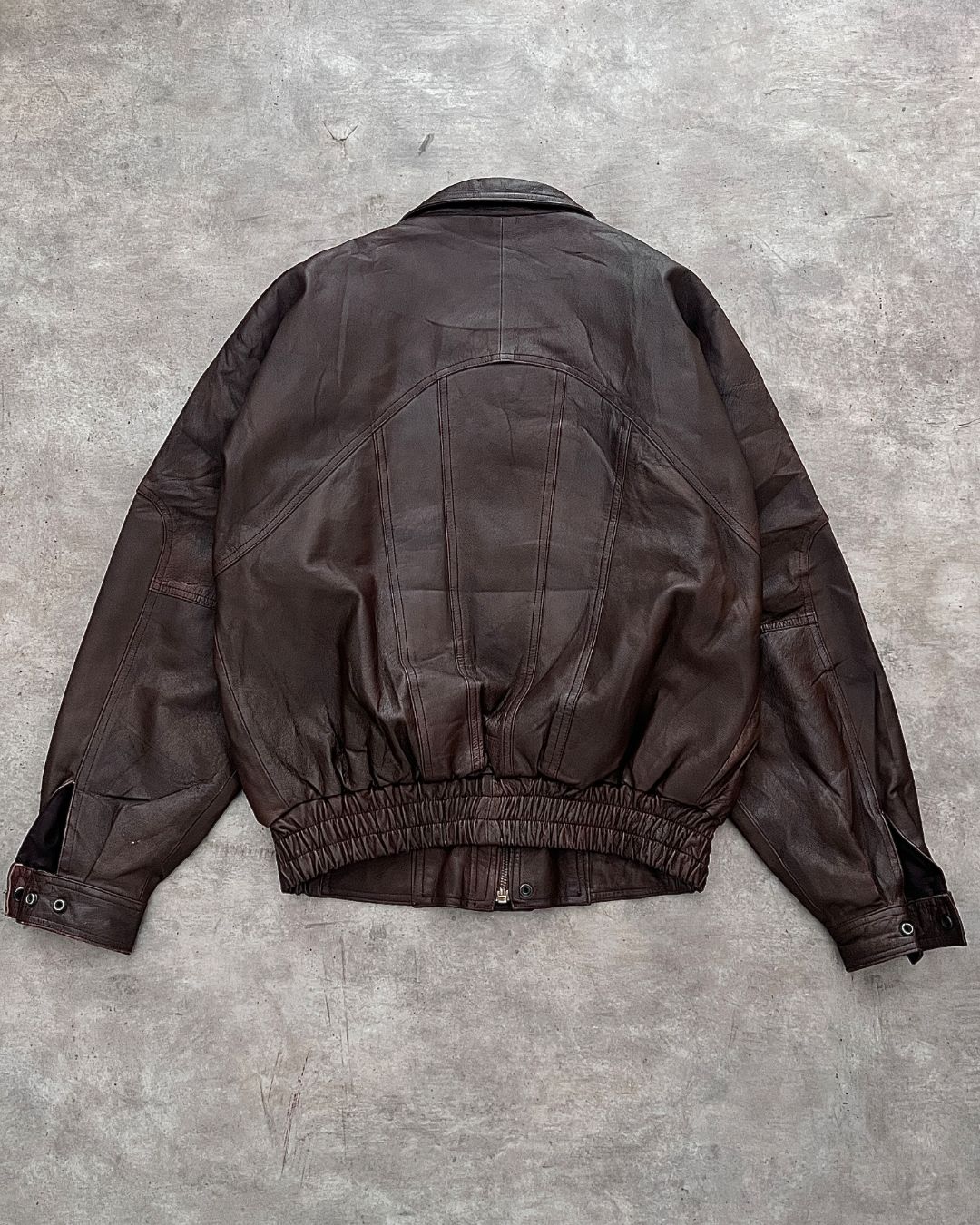 BOMBER LEATHER JACKT (S)