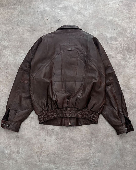 BOMBER LEATHER JACKT (S)