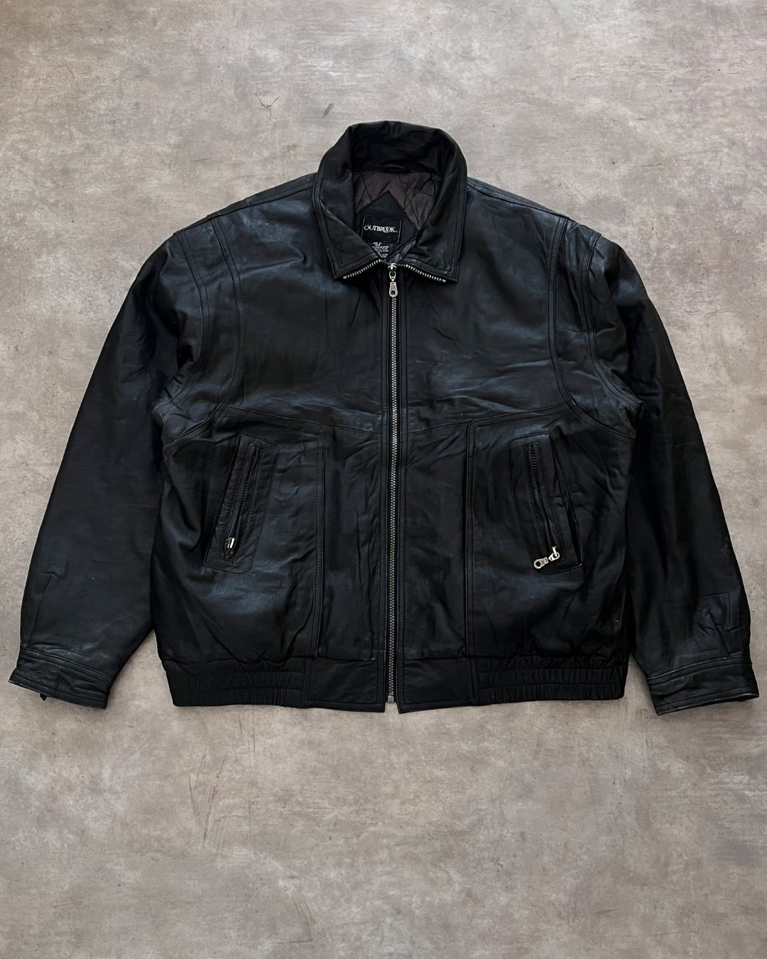 BOMBER LEATHER JACKT (XL)