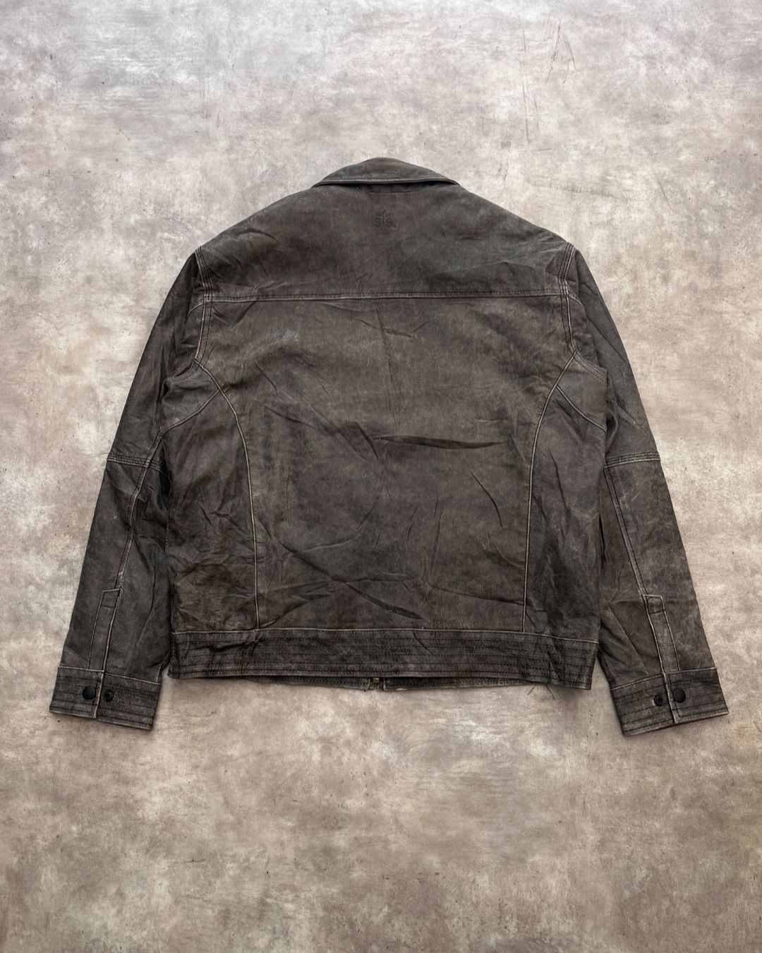 LEATHER BOMBER JACKET (XL)