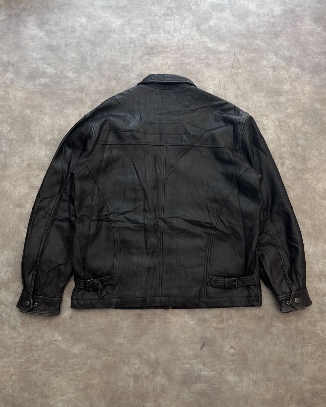 LAMBSKIN LEATHER JACKET (L)