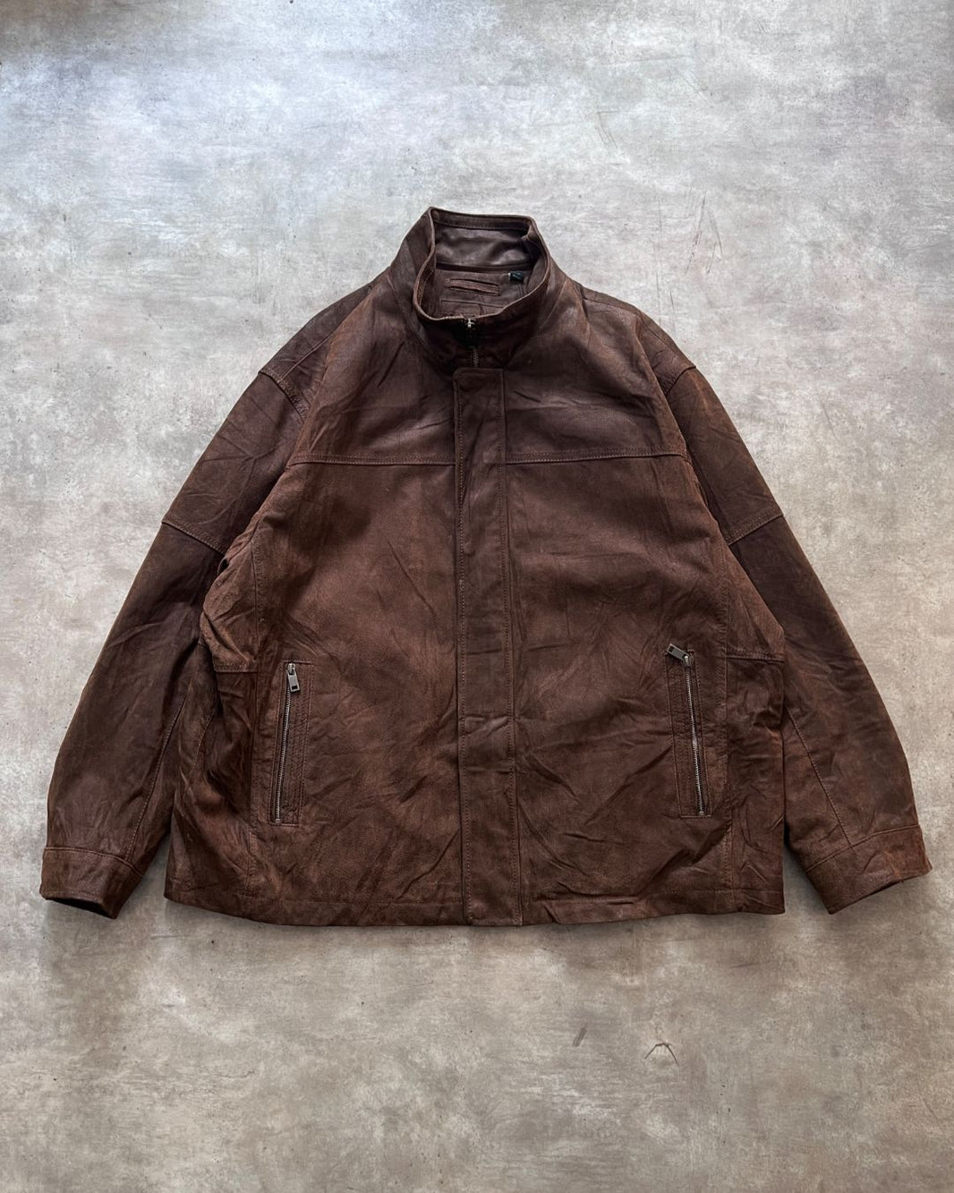 COWBOY LEATHER JACKET BRWN (2XL)