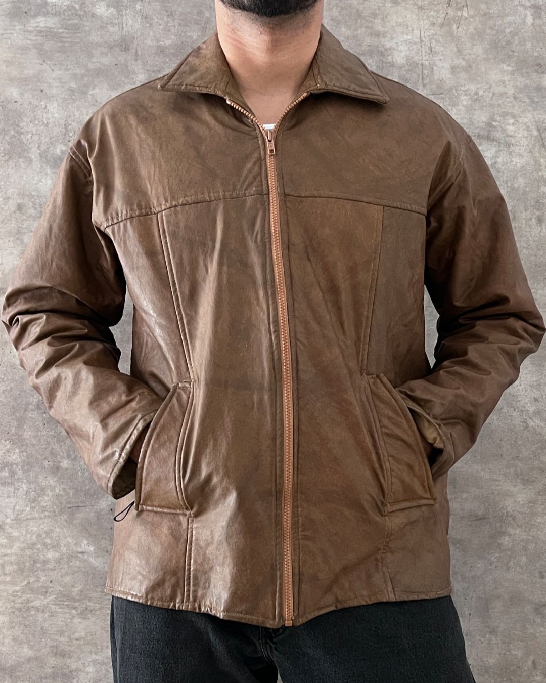 LEATHER JACKT POLY (L)