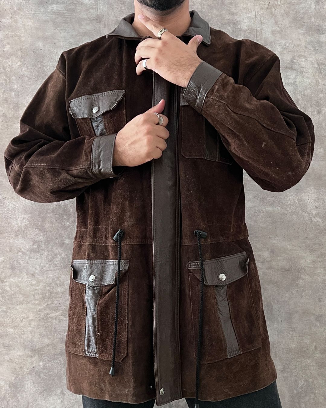 ITALIAN LEATHER JACKET (L)