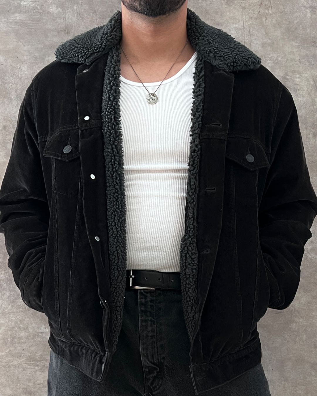 BLACK SHERPA JACKET LEVI'S (L)