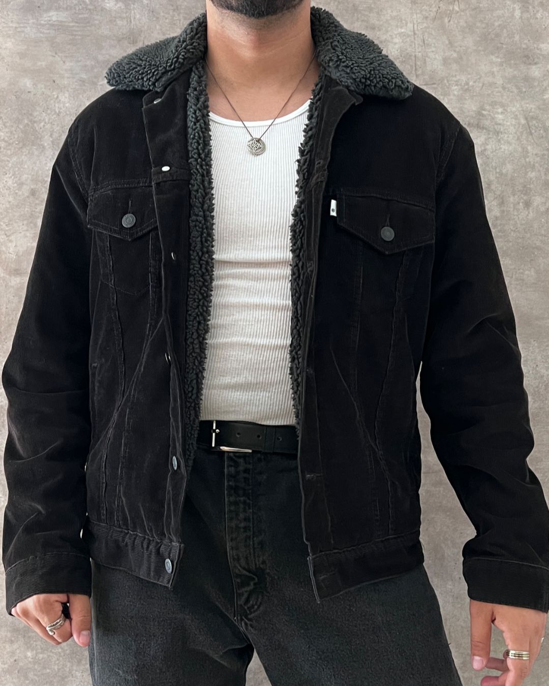 BLACK SHERPA JACKET LEVI'S (L)