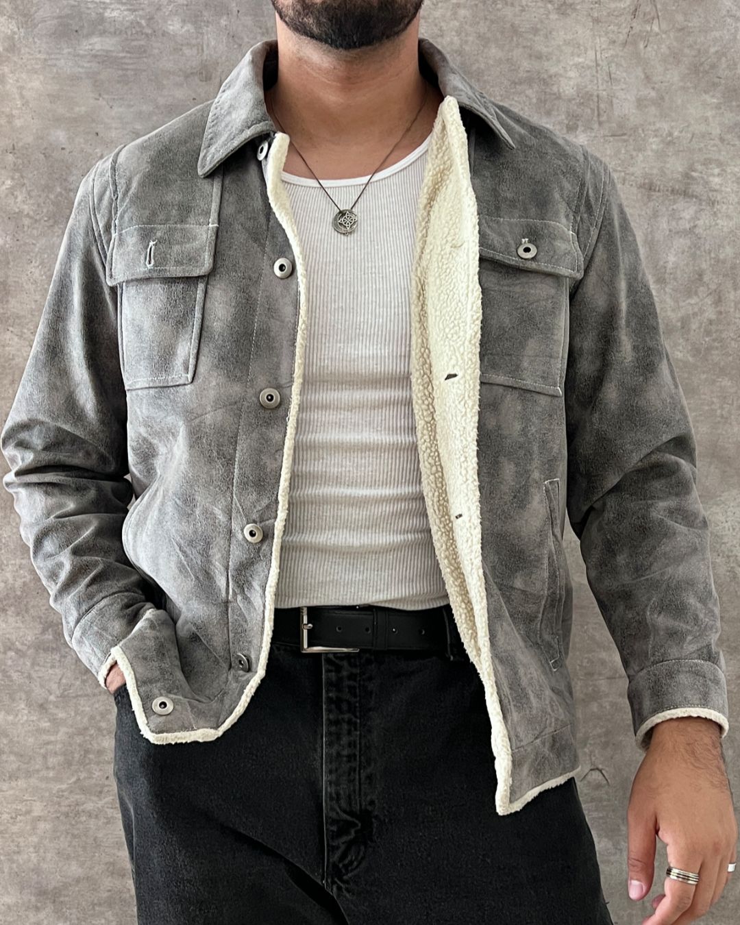 SHERPA GREY JACKET (M)