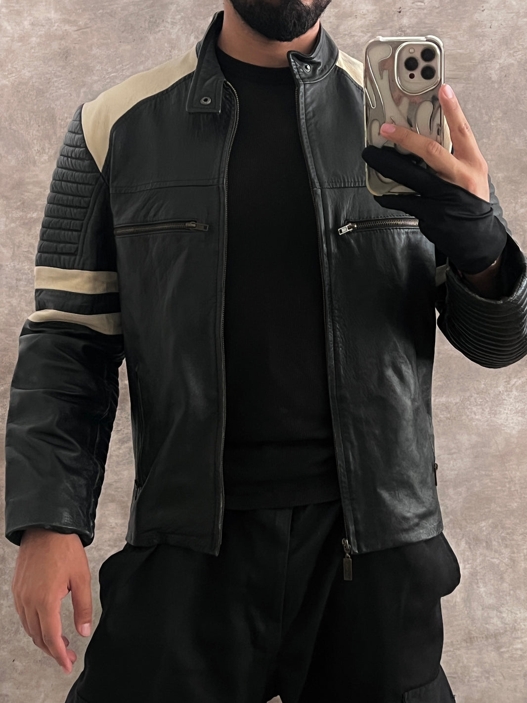 Vintage Leather Jacket (S/M)