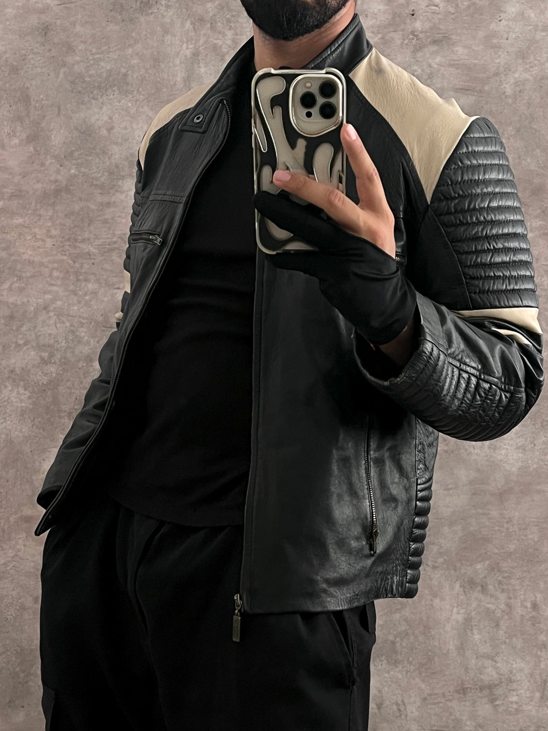 Vintage Leather Jacket (S/M)