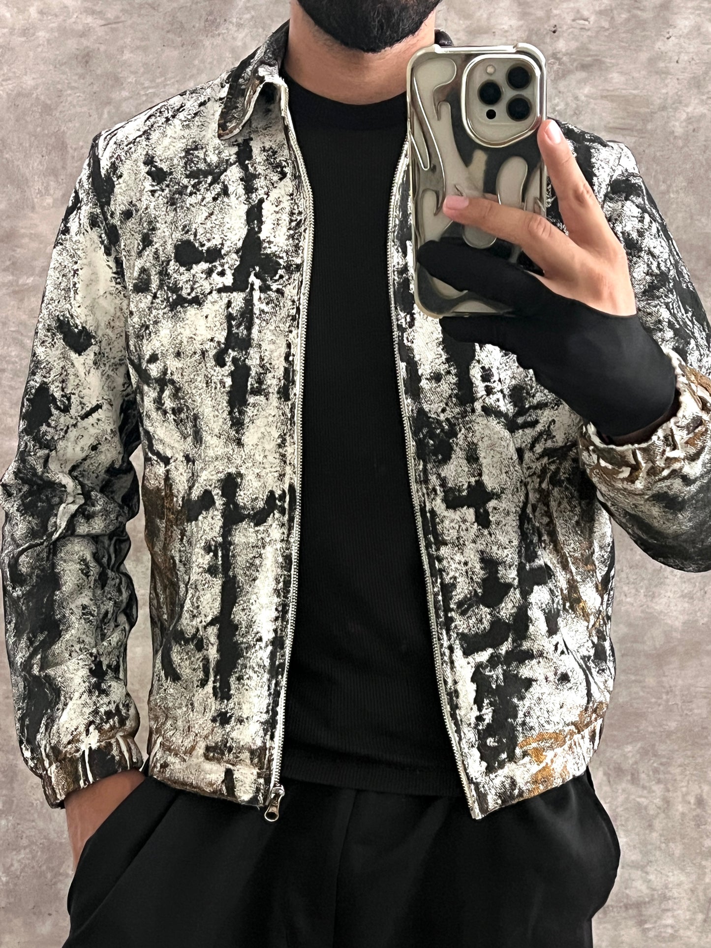 Jacket Artesanal Moteada (S)