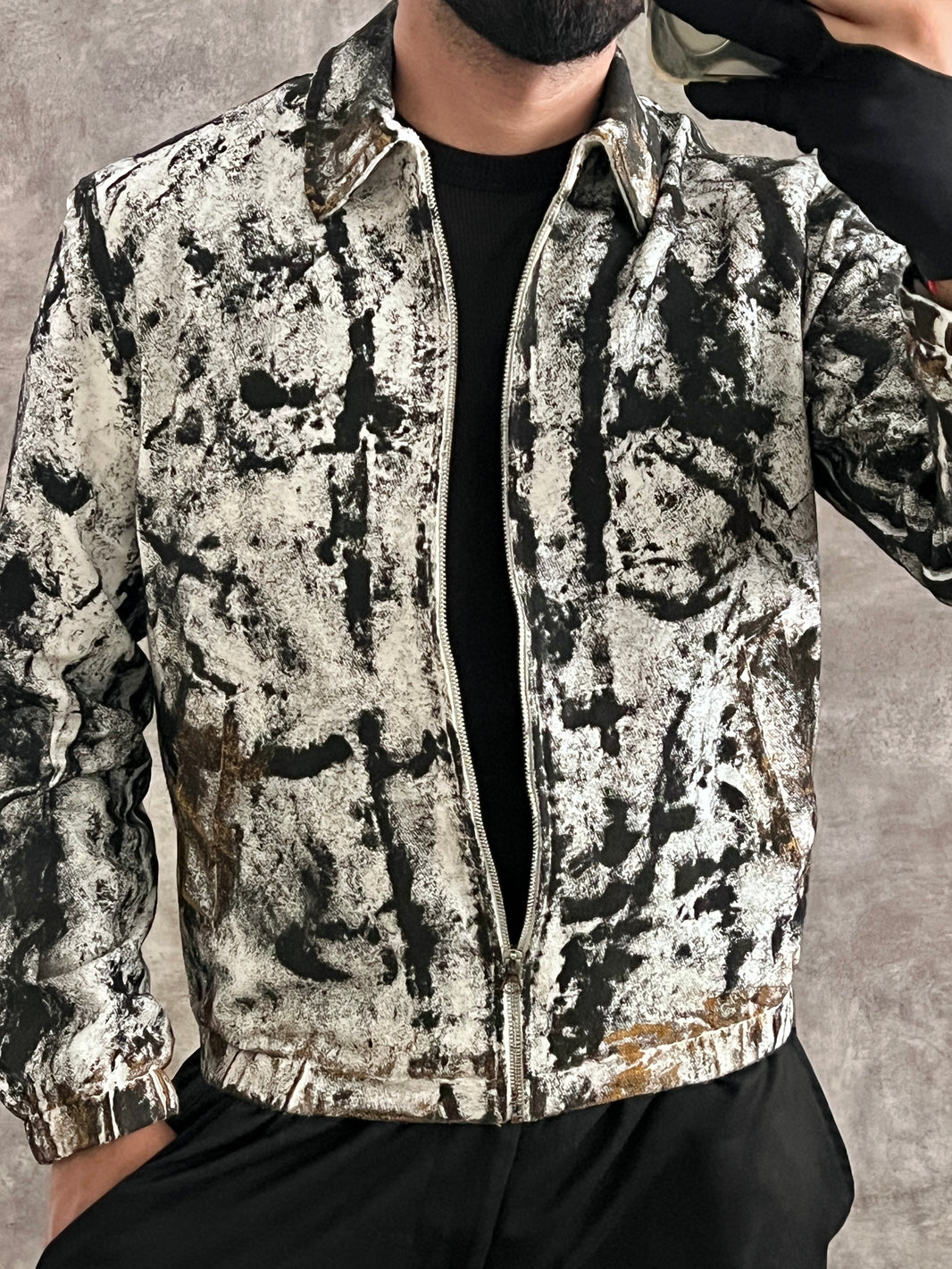 Jacket Artesanal Moteada (S)