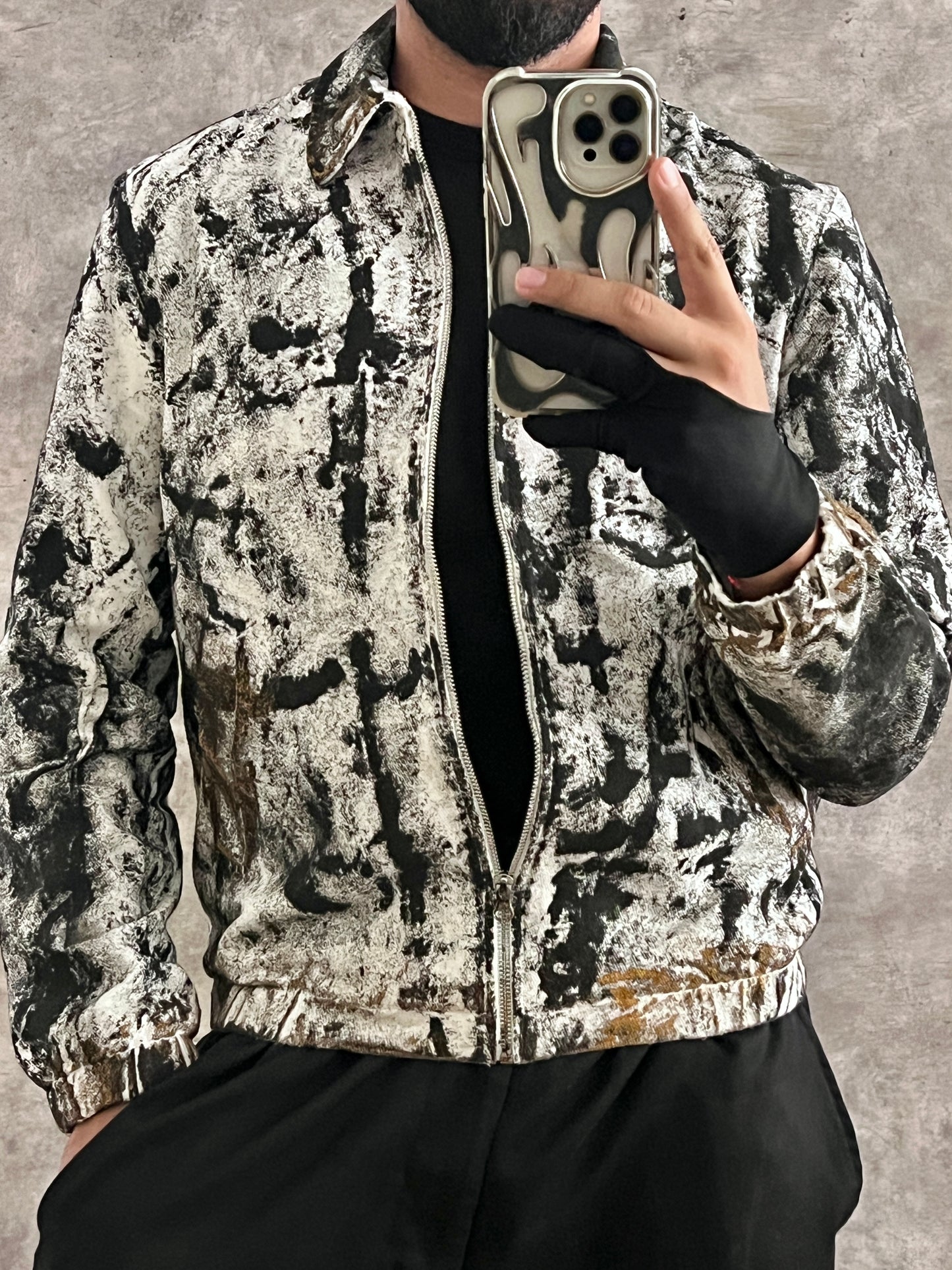 Jacket Artesanal Moteada (S)