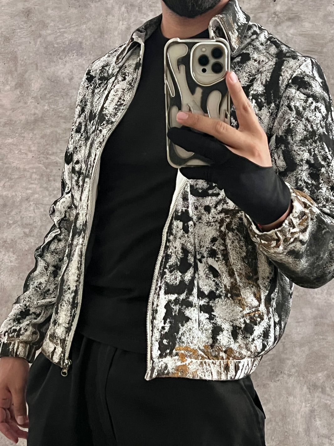 Jacket Artesanal Moteada (S)