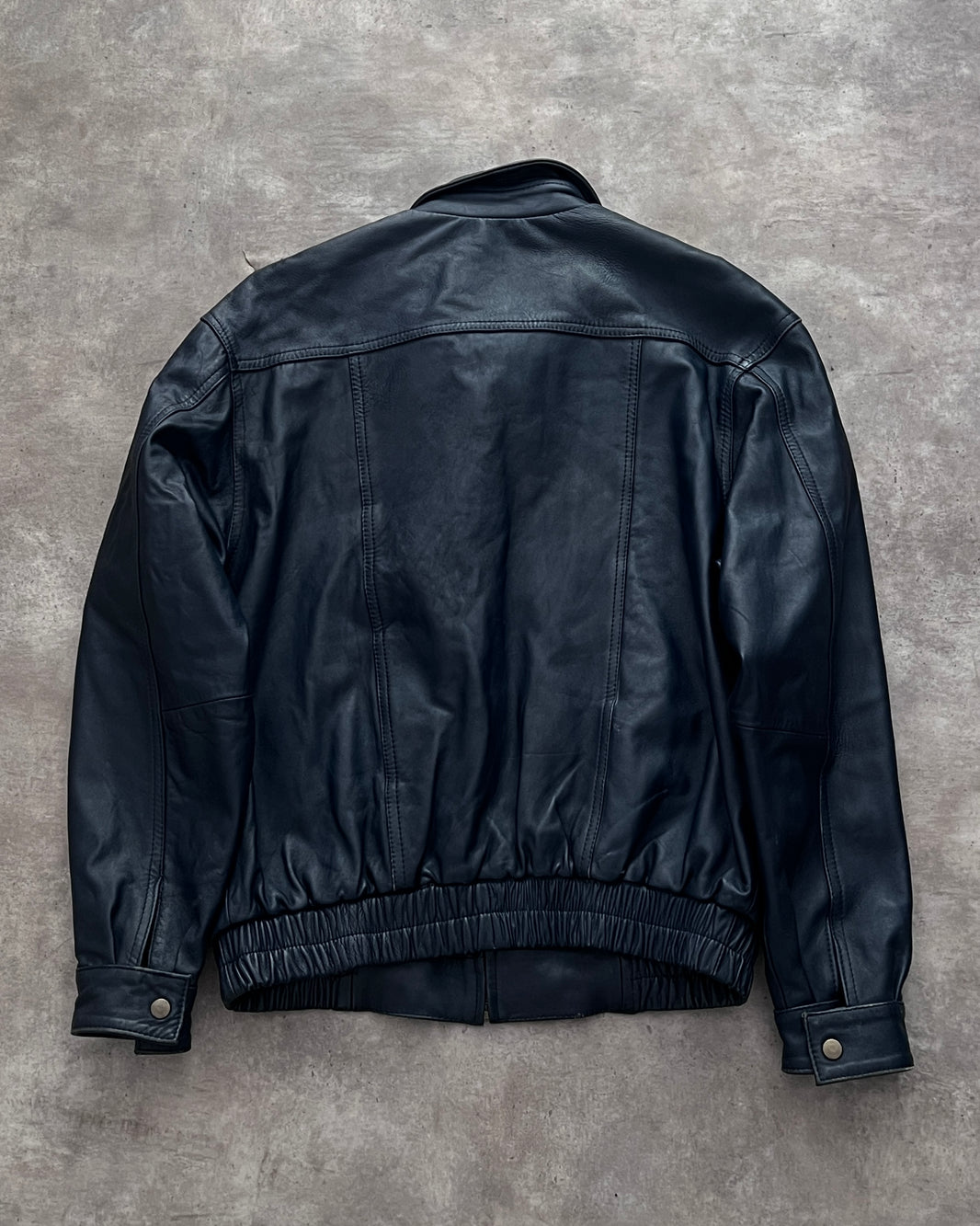 Bomber Leather jacket Navy (M)