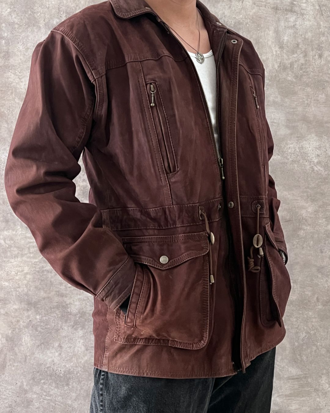 LEATHER JACKT MEXA (M)