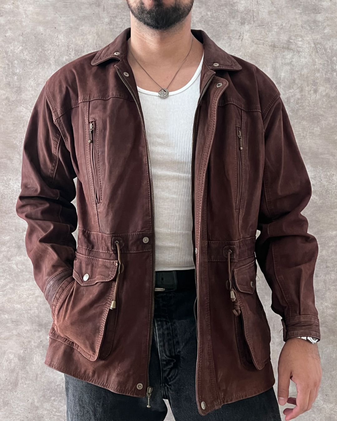 LEATHER JACKT MEXA (M)