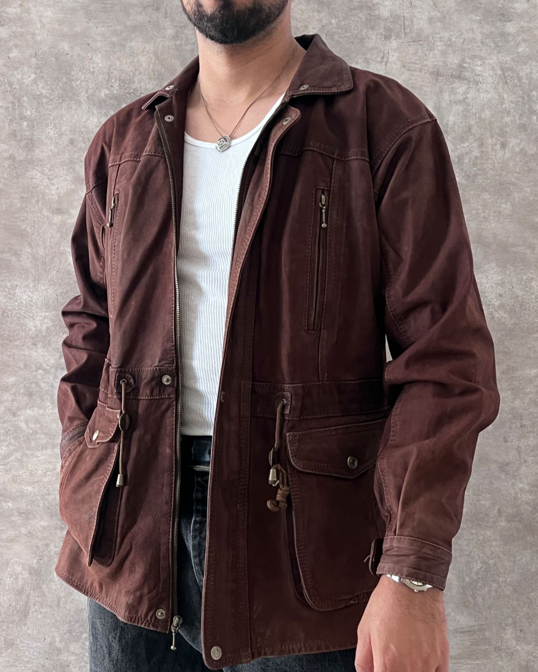 LEATHER JACKT MEXA (M)