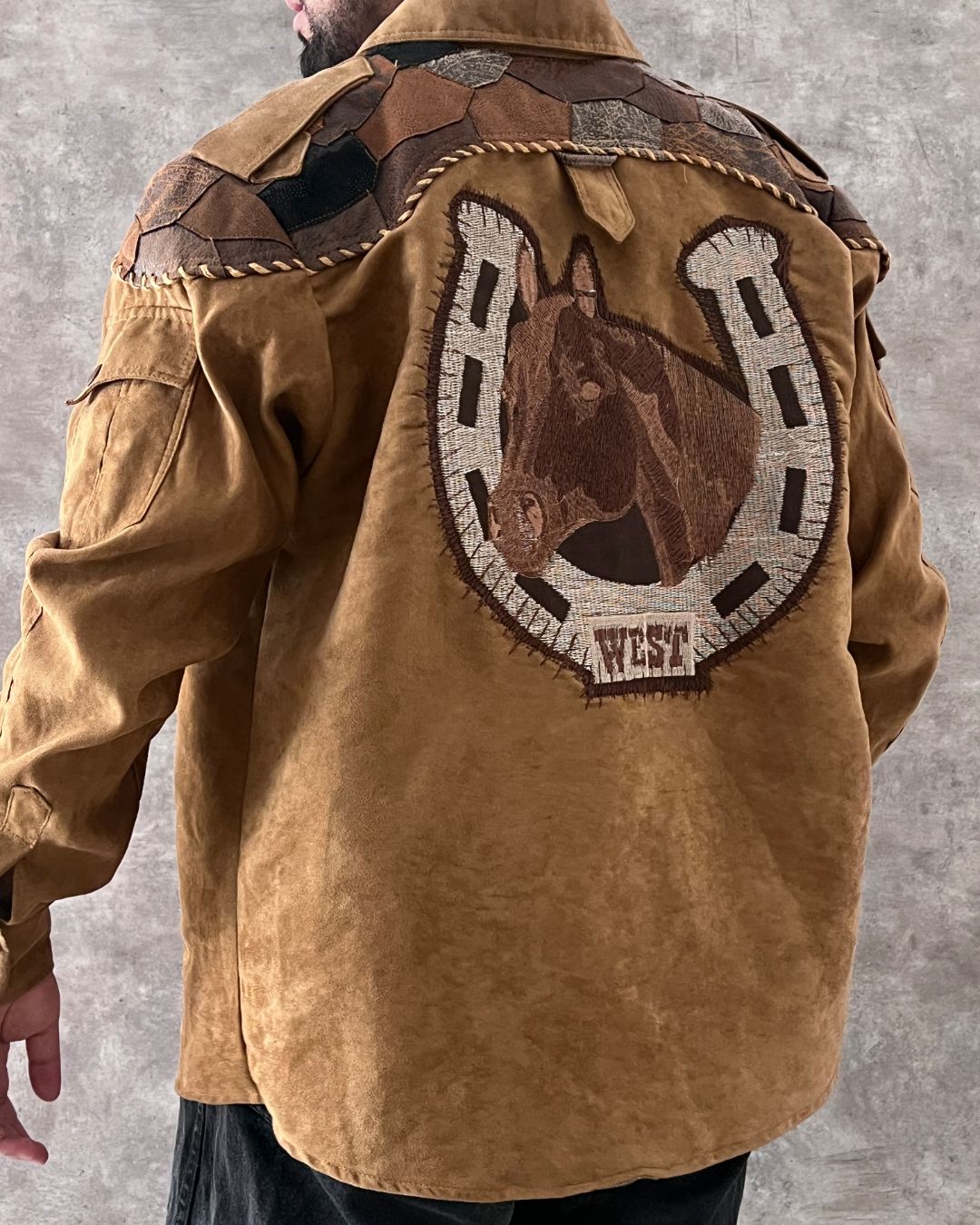 COWBOY LEATHER WEST JACKET (XL)